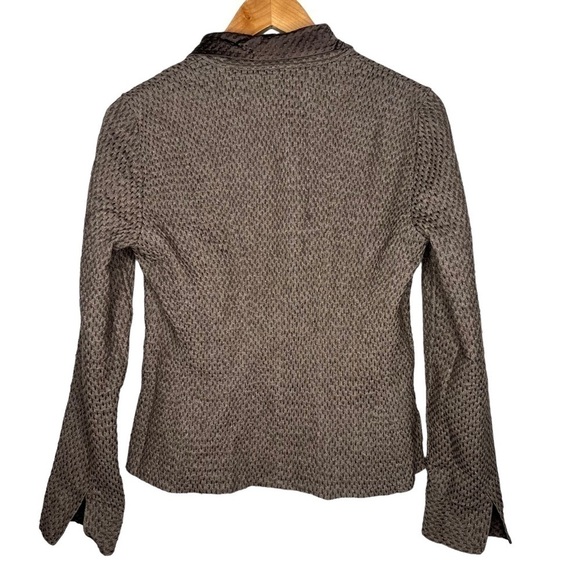 Elie Tahari brown quilted reversible Emily women’s blazer jacket - Picture 2 of 11